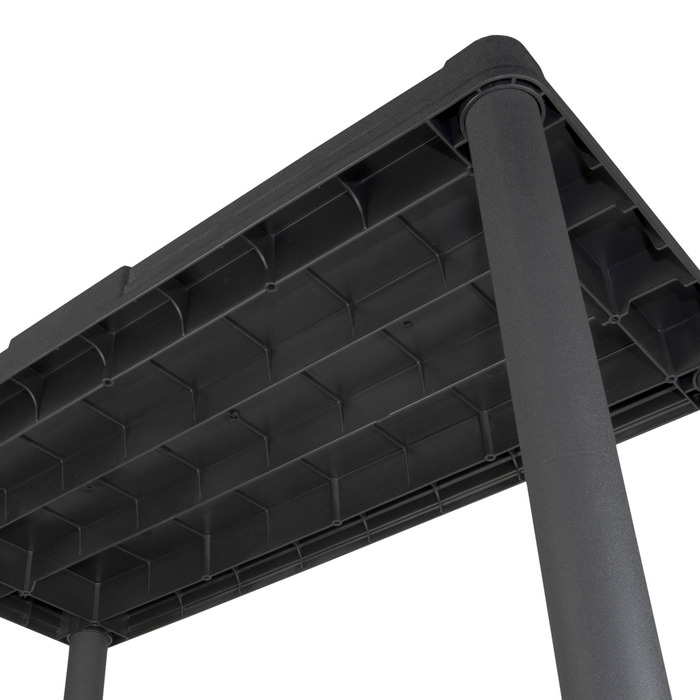 Reol m/4 hyller svart plast - Gardeco